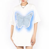 Boogzel Apparel Neon Butterfly Oversized T-Shirt, view 3
