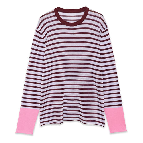 Boogzel Apparel Never Basic Striped Long Sleeve Top