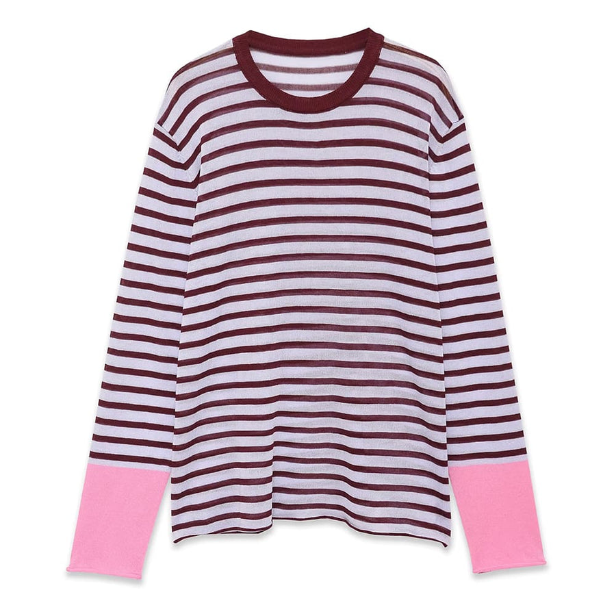 Boogzel Apparel Never Basic Striped Long Sleeve Top