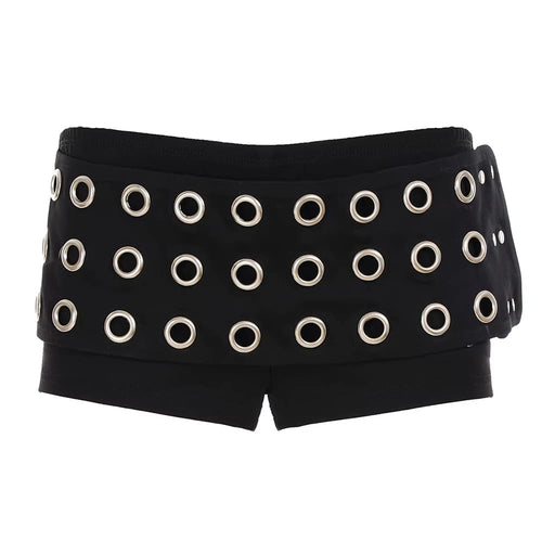 Boogzel Apparel No Apologies Grommet Mini Shorts
