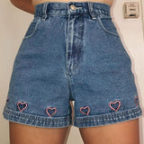Boogzel Apparel No Excuses Embroidery Denim Shorts, view 2