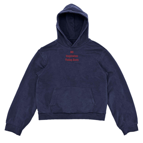Boogzel Apparel No Inspiration Navy Hoodie