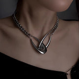 Boogzel Apparel No Lesson Learned Chain Link Necklace, view 4