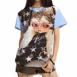 Boogzel Apparel Not in the Mood Star Print T-Shirt, view 2