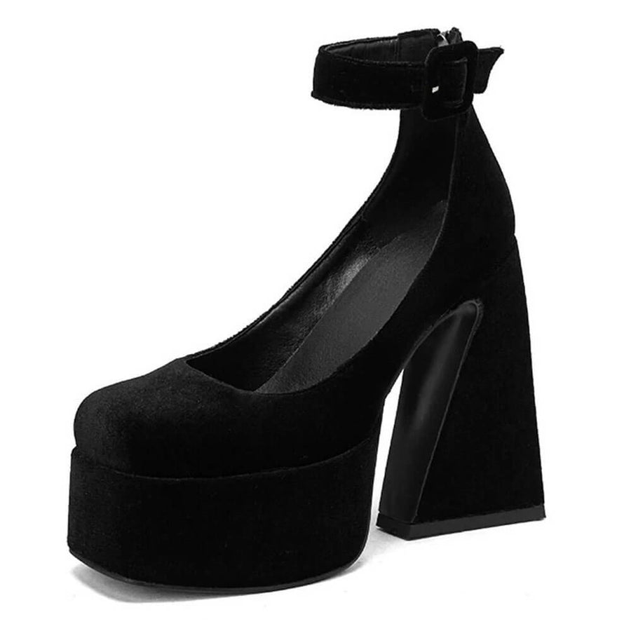 Boogzel Apparel Not Your Babydoll Chunky Platform Heels