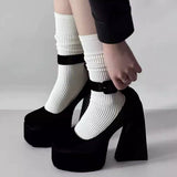Boogzel Apparel Not Your Babydoll Chunky Platform Heels, view 3