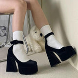Boogzel Apparel Not Your Babydoll Chunky Platform Heels, view 5