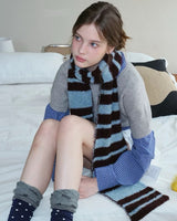 Boogzel Apparel NYC Downtown Girl Striped Scarf, view 5
