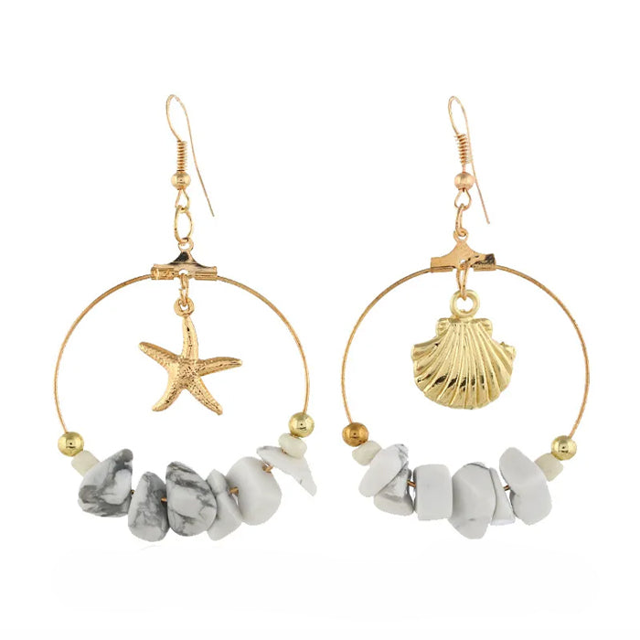 Boogzel Apparel Ocean Shell Mermaid Aesthetic Earrings