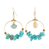 Boogzel Apparel Ocean Shell Mermaid Aesthetic Earrings, view 2