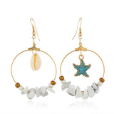 Boogzel Apparel Ocean Shell Mermaid Aesthetic Earrings, view 4