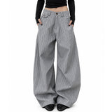 Boogzel Apparel Office Siren Pinstripe Wide Leg Pants, view 3