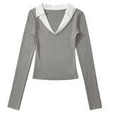 Boogzel Apparel Office Siren V-Neck Long Sleeve Top, view 5