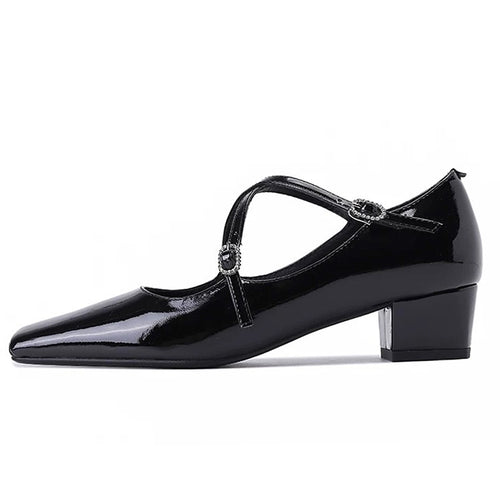 Boogzel Apparel Old Money Cross Strap Mary Janes