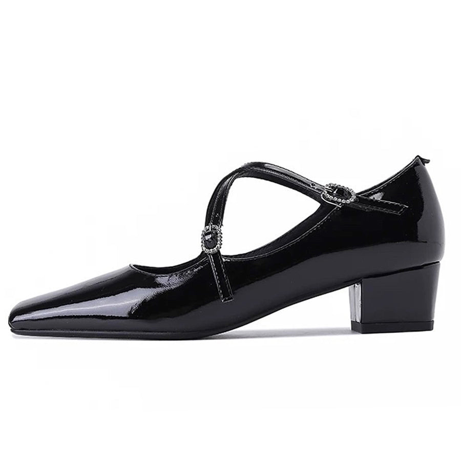 Boogzel Apparel Old Money Cross Strap Mary Janes