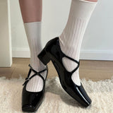 Boogzel Apparel Old Money Cross Strap Mary Janes, view 3