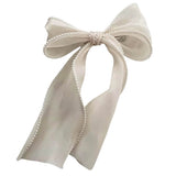 Boogzel Apparel Old Money Pearl Hair Bow, view 2