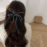 Boogzel Apparel Old Money Pearl Hair Bow, view 4