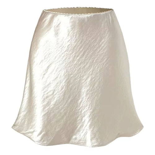 Boogzel Apparel Old Money Satin Mini Skirt