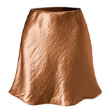 Boogzel Apparel Old Money Satin Mini Skirt, view 3