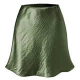 Boogzel Apparel Old Money Satin Mini Skirt, view 4