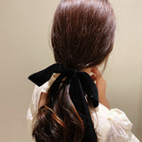 Boogzel Apparel Old Money Velvet Hair Bow, view 3