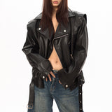 Boogzel Apparel One Way Ticket Moto Jacket, view 5
