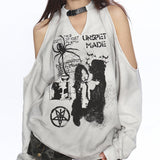 Boogzel Apparel Outta Town Cut Out Graphic Sweatshirt, view 2