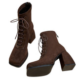 Boogzel Apparel Outta Town Square Toe Lace Up Boots, view 2