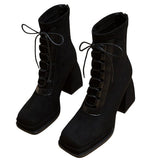 Boogzel Apparel Outta Town Square Toe Lace Up Boots, view 3