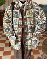 Boogzel Apparel Oversized Cat Print Jacket, view 2