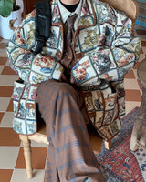 Boogzel Apparel Oversized Cat Print Jacket, view 4