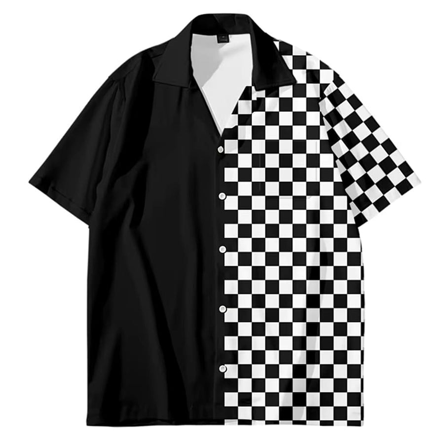 Boogzel Apparel Oversized Checkered Button-Up Shirt