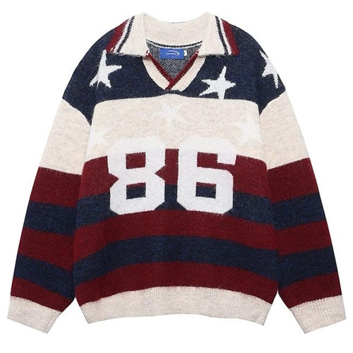 Boogzel Apparel Oversized College Number Sweater