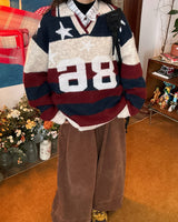 Boogzel Apparel Oversized College Number Sweater, view 3