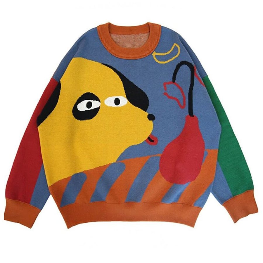Boogzel Apparel Oversized Hungry Dog Sweater