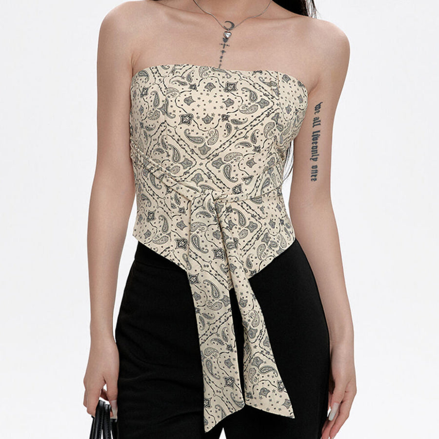 Boogzel Apparel Paisley Print Tube Top