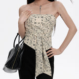 Boogzel Apparel Paisley Print Tube Top, view 4