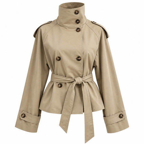 Boogzel Apparel Paparazzi Ready Khaki Belted Trench