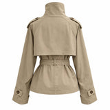 Boogzel Apparel Paparazzi Ready Khaki Belted Trench, view 2