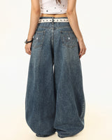 Boogzel Apparel Paparazzi Star Wide Leg Jeans, view 4