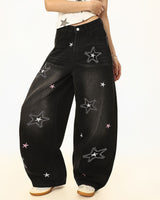 Boogzel Apparel Paparazzi Star Wide Leg Jeans, view 5