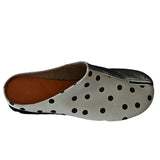 Boogzel Apparel Paris Polka Dot Silver Tabi Mule Flats, view 3