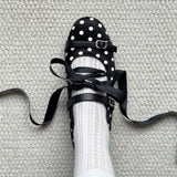 Boogzel Apparel Paris Stories Polka Dot Lace Ballet Flats, view 6