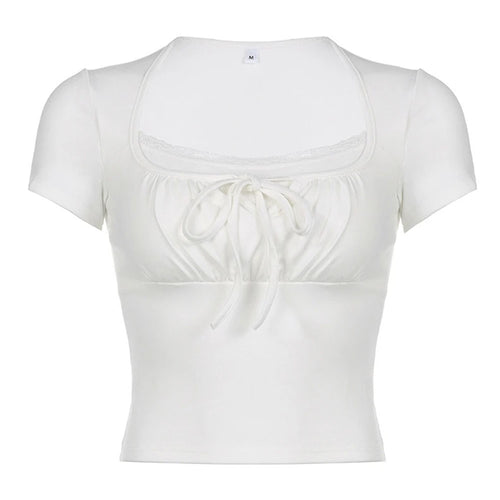 Boogzel Apparel Parisian Lace Ruched Crop Top