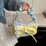 Boogzel Apparel Pastel Bow Ruched Shoulder Bag, view 5