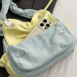 Boogzel Apparel Pastel Bow Ruched Shoulder Bag, view 6