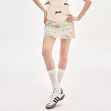 Boogzel Apparel Pastel Brushstroke Floral Mini Skirt, view 4