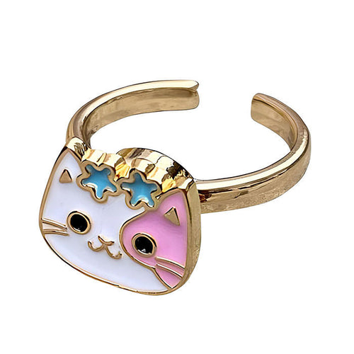 Boogzel Apparel Pastel Cat Anxiety Ring