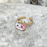 Boogzel Apparel Pastel Cat Anxiety Ring, view 2